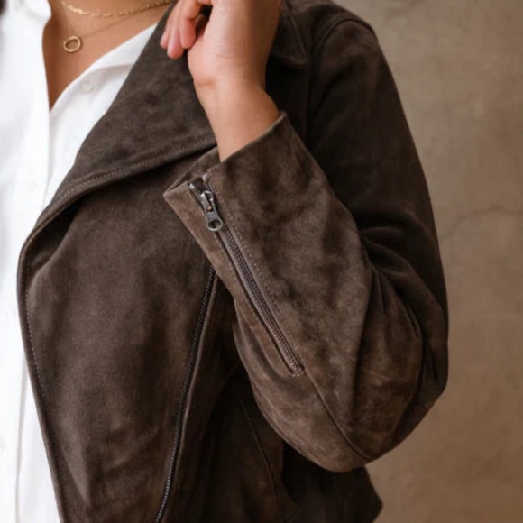 Suede Moto Jacket - Picture 2 of 7